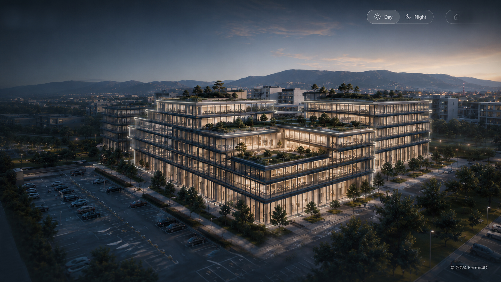 Night exterior render